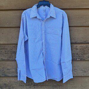 Barneys New York CO-OP White Pink Blue Button Down Dress Shirt Size XL